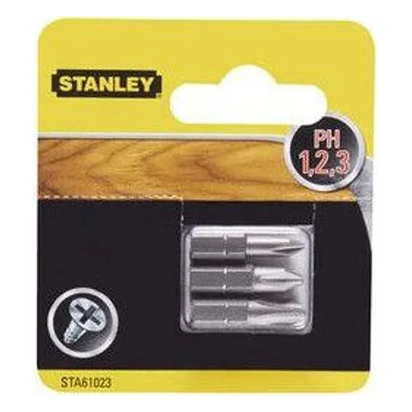 Stanley STA61023 3 Inserti 25MM PH 1-2-3 – cod. CPD2799