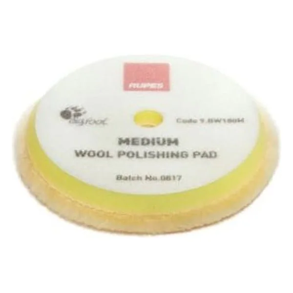 TAMPONE IN LANA GIALLA MEDIUM - Ø 130 mm RUPES – cod. RUP9.NW130M