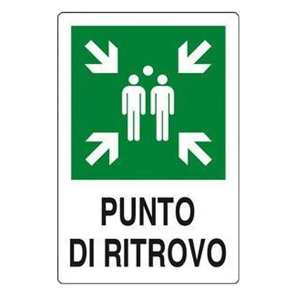 Targa Punto di Ritrovo 300X200 Alluminio Norma Eu – cod. CPD16654