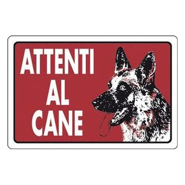 Targa Segnaletica Attenti al Cane – cod. CPD2116