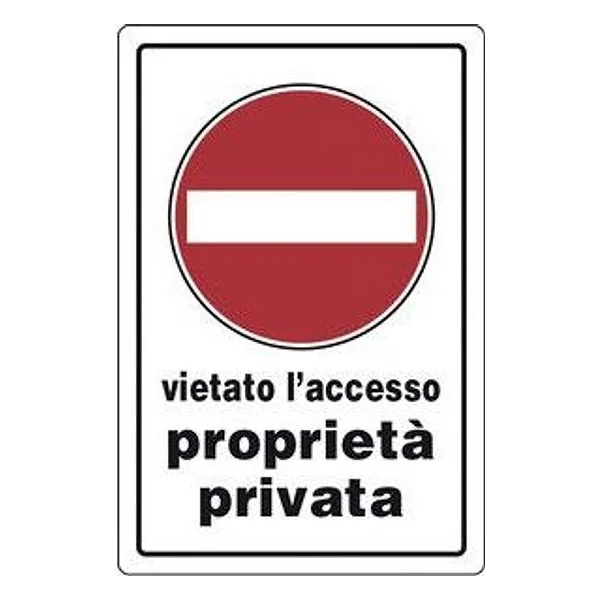 Targa Segnaletica Proprieta' Privata Viet. Acces. – cod. CPD20277