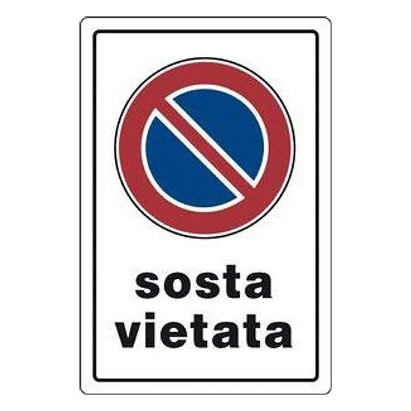 Targa Segnaletica Sosta Vietata – cod. CPD2125