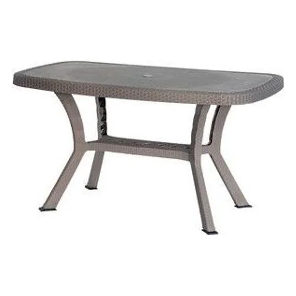 Tavolo Rattan Otello Elite 136X82XH72CM Tortora – cod. CPD94049