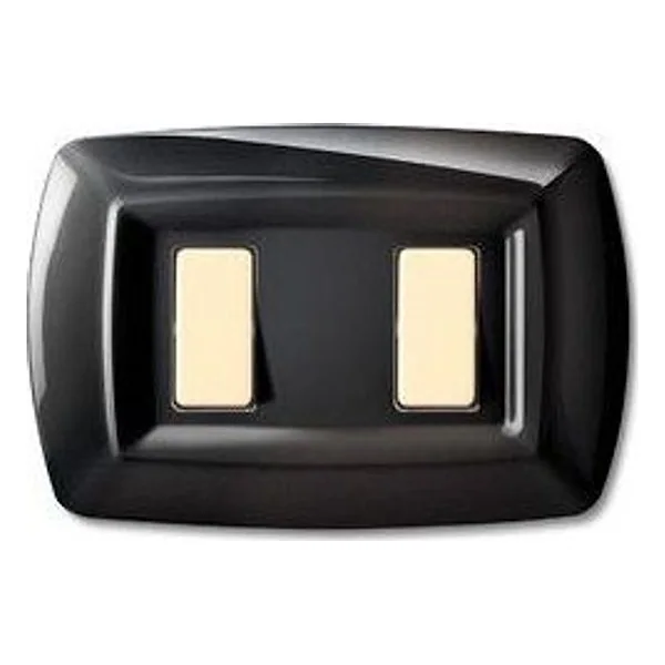 Tondo' Placca Magic Plast 2P Nero – cod. CPD16826