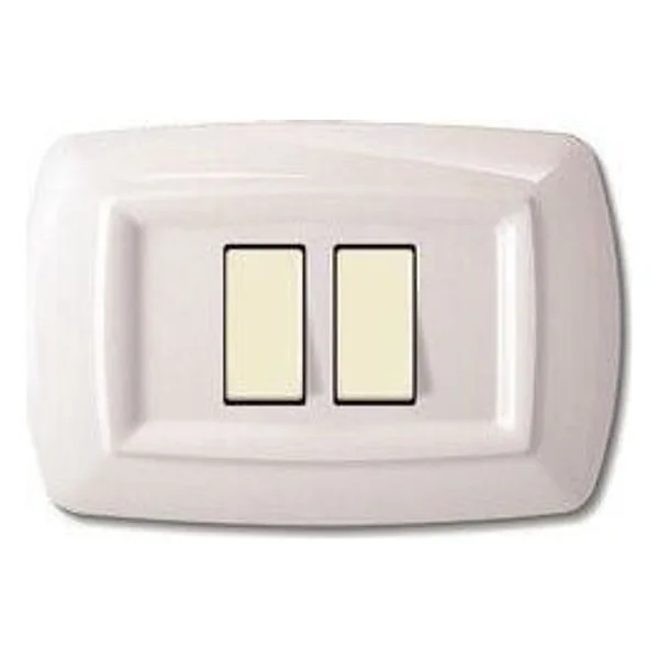 Tondo' Placca Magic Plast 2P Ravvicinati Bianco – cod. CPD5937