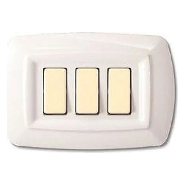 Tondo' Placca Magic Plast 3P Bianco – cod. CPD16780