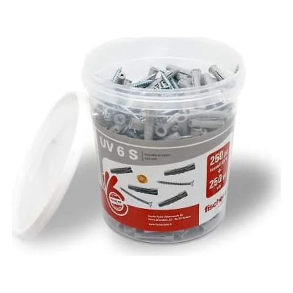 UV 6 S tass c/vite (barattolo 250+250pz) FISCHER – cod. FIS531386