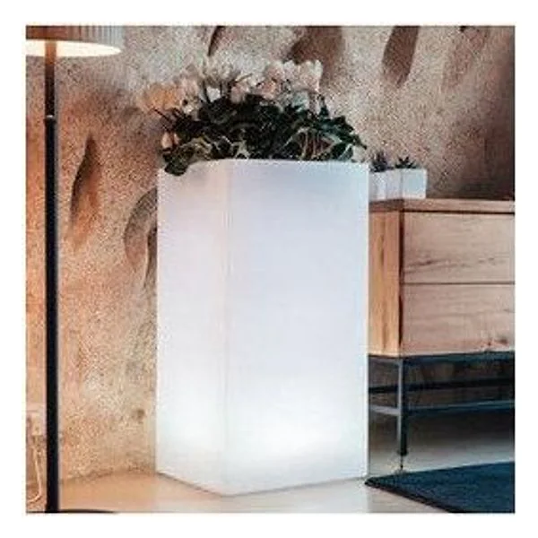 Vaso Cube Bright 40X40XH80CM 20 L Bianco – cod. CPD220