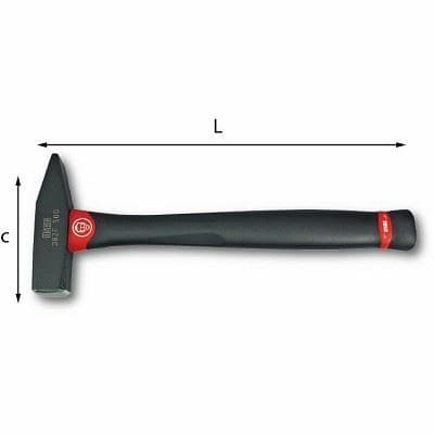 MARTELLO PER MECCANICI MANICO IN GRAPHITE 382 F 300 gr USAG