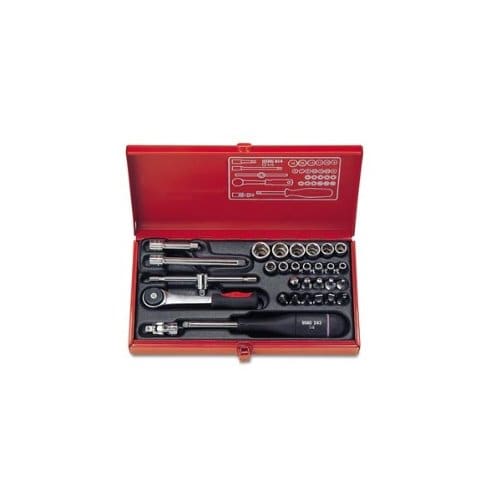 ASSORTIMENTO IN CASSETTA DI LAMIERA (30 pz) USAG 614 N 1/4" E