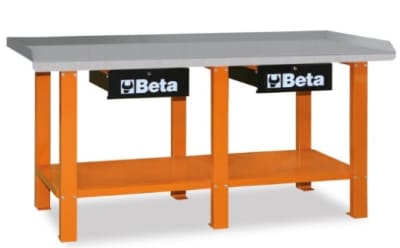 BANCHI LAVORO PIANO ACCIAIO ORANGE BETA
