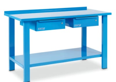 Banco da lavoro mm. 2000x700x850 h. completo di n. 2 cassetti