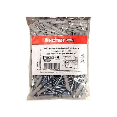 BUSTA TASSELLI Ø6 CON VITE (100pz) FISCHER