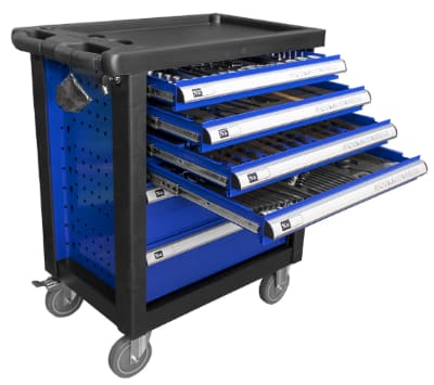 CARRELLO BLU 6 CASSETTI CON ATTREZZATURA JBM