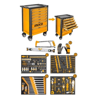 CARRELLO PORTATTREZZI 162PZ INGCO