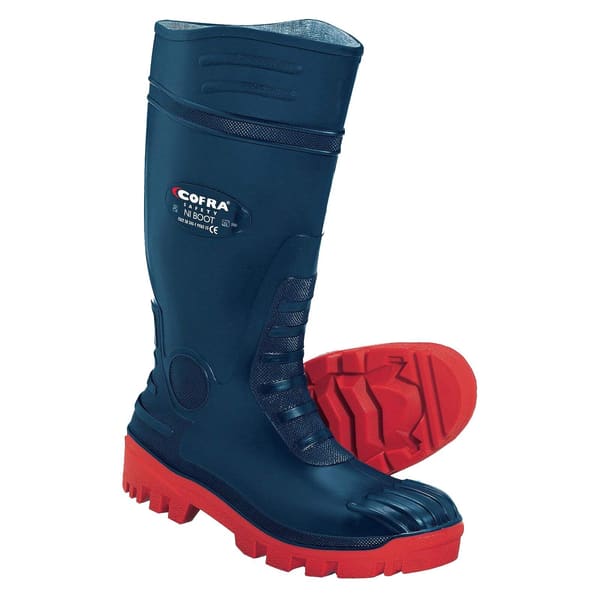 Cofra Typhoon S5 SRC Stivali antinfortunistici da lavoro in pvc blu