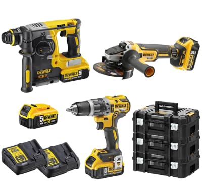 DEWALT KIT TASS DCH273+KIT 4 UTEN.273+796+405+887+4B 18V 5AH+2 CARIC.