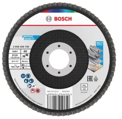 Disco lamellare X451 Ø125 versione angolata G40