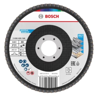 Disco lamellare X451 Ø125 versione dritta G40