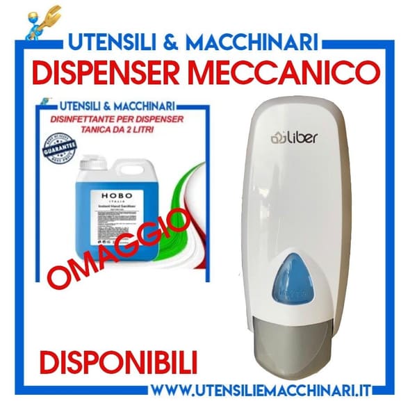 DISPENSER CON PULSANTE 500 ML € 48 CON 2 LT DI GEL DISINFETTANTE IN OMAGGIO
