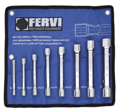 FERVI SET CHIAVI A TUBO ESAGONALI 8PZ