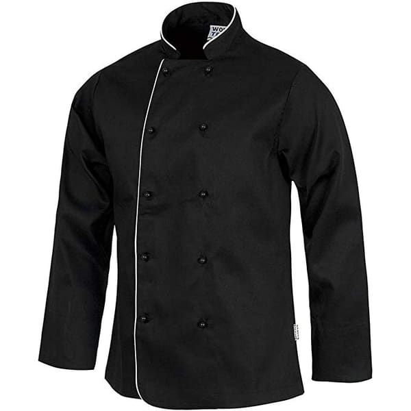 Giacca B9206 Casacca da Cuoco manica Lunga Nera