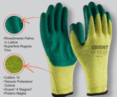 GUANTO 4 STAGIONI LATTICE VERDE ORIENT