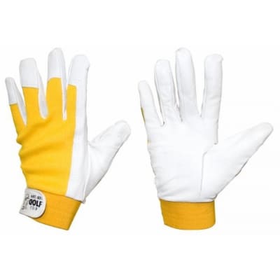 GUANTO GOLF PELLE BIANCO/GIALLO BLUCITY