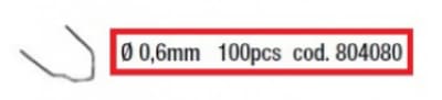 KIT 100PZ GRAFFETTE ANGOLO ESTERNO 0.6MM TELWIN
