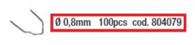 KIT 100PZ GRAFFETTE ANGOLO INTERNO 0.8MM TELWIN