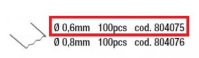 KIT 100PZ GRAFFETTE PIANE 0.6MM TELWIN
