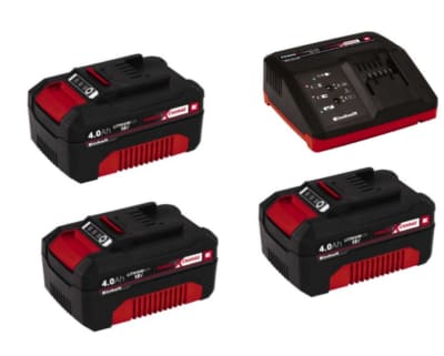 KIT 3 BATTERIE + CARICABATTERIE COMPATTO EINHELL
