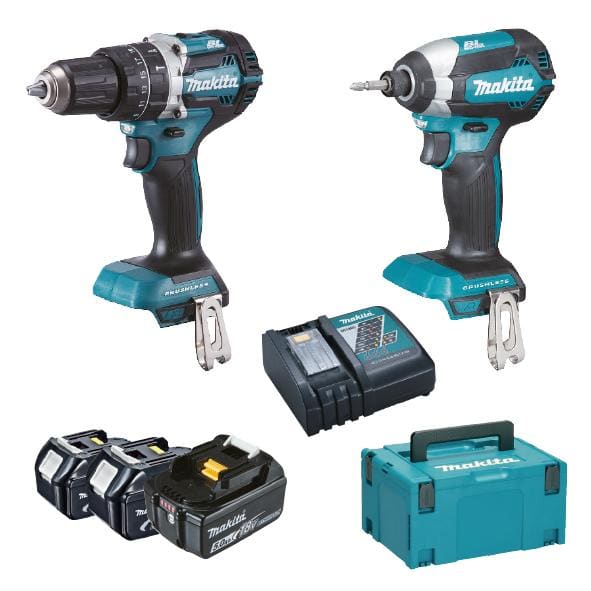 KIT DHP484+DTD153+BL1850BX3+DC18RC MAKITA