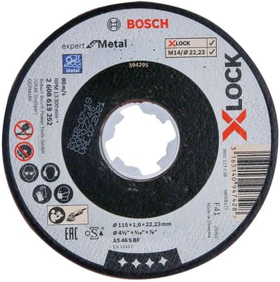 MOLA TAGLIO X-LOCK METAL 115X1,6MM PIA BOSCH