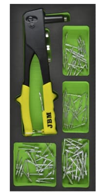 ORGANIZER EVA PER RIVETTATRICE + RIVETTI PER CARRELLO JBM