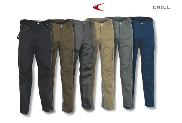 PANTALONE DRILL COTONE POLIESTERE