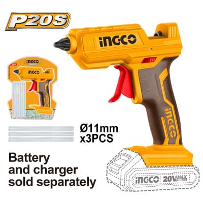 PISTOLA TERMOCOLLANTE A BATT.LI 20V INGCO