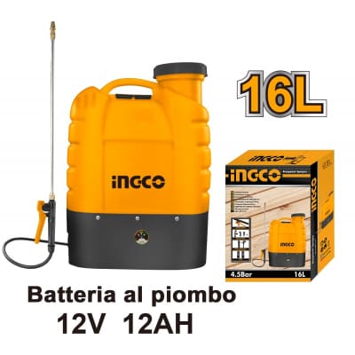 POMPA A SPALLA BATT.LITIO 12V 12AH INGCO