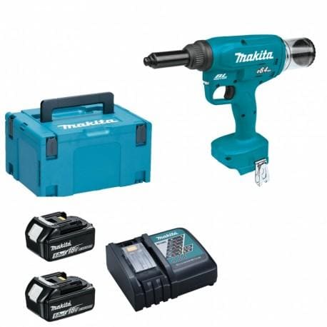 RIVETTATRICE A BATTERIA 18V 1x5Ah RIVETTI DA 2.4 A 4.8 MAKITA