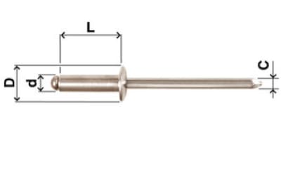 RIVETTI INOX 3.2 X 12 CF 1000 FAR