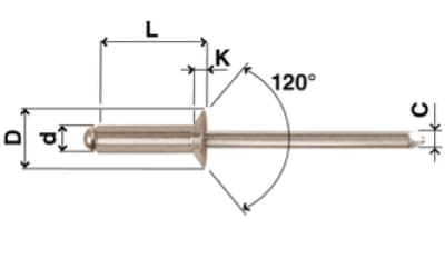RIVETTI INOX 3.2 X 8 FAR