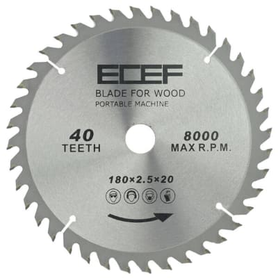 SEGA CIRC.LEGNO/SEGATR. PORTAT 180MM 20H 40TH ECEF