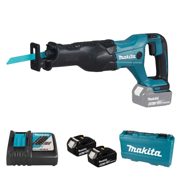 SEGHETTO DIRITTO 18V CON 2 BATT. 5AH MAKITA
