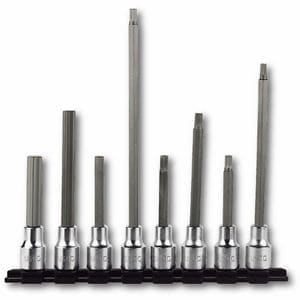 SERIE DI 8 CHIAVI A BUSSOLA LUNGHE PER VITI CON ESAGONO INCASSATO 234 1/2" N/S8L USAG