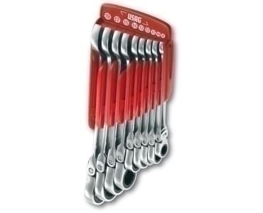 SERIE DI 9 CHIAVI COMBINATE A CRICCHETTO SNODATE 285 KF/DS9 USAG