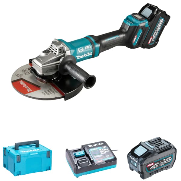 SMERIGLIATRICE 40VMax 230mm 5Ahx2 MAKITA