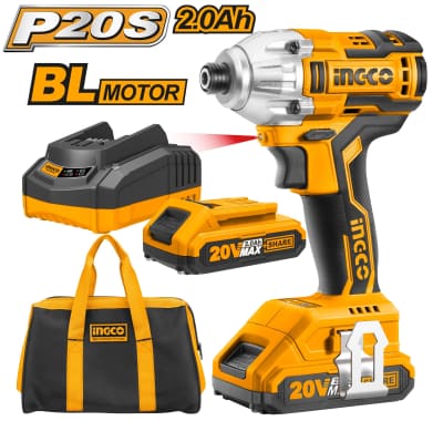 TRAPANO A PERCUSSIONE BATT. 20V CON 1 BATT INGCO