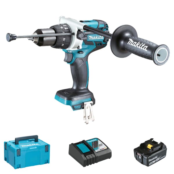 TRAPANO AVVIT. PERCU.18V 2BATT 5AH 125NM MAKITA