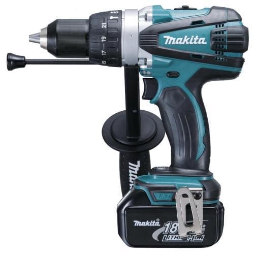 TRAPANO AVVIT. PERCU.18V COMPLETO DI 2 BATTERIE MAKITA