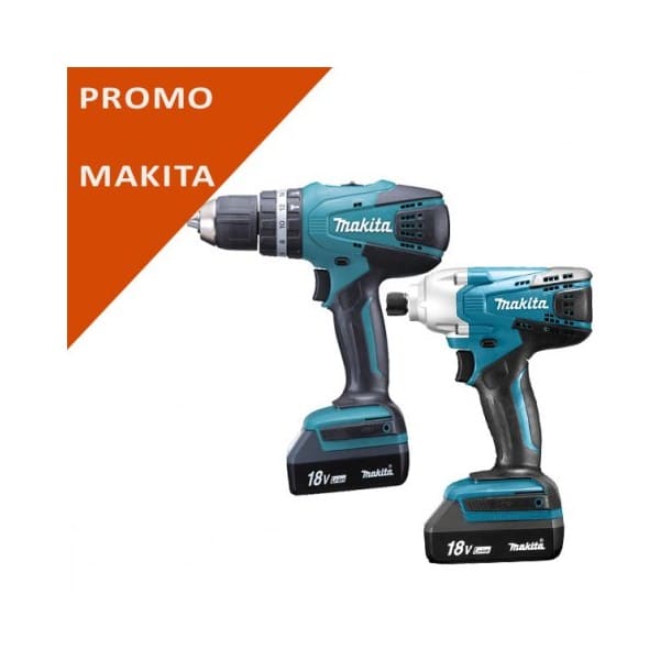 TRAPANO HP45 D+TD127D+3BATT 1.3AH 18V MAKITA